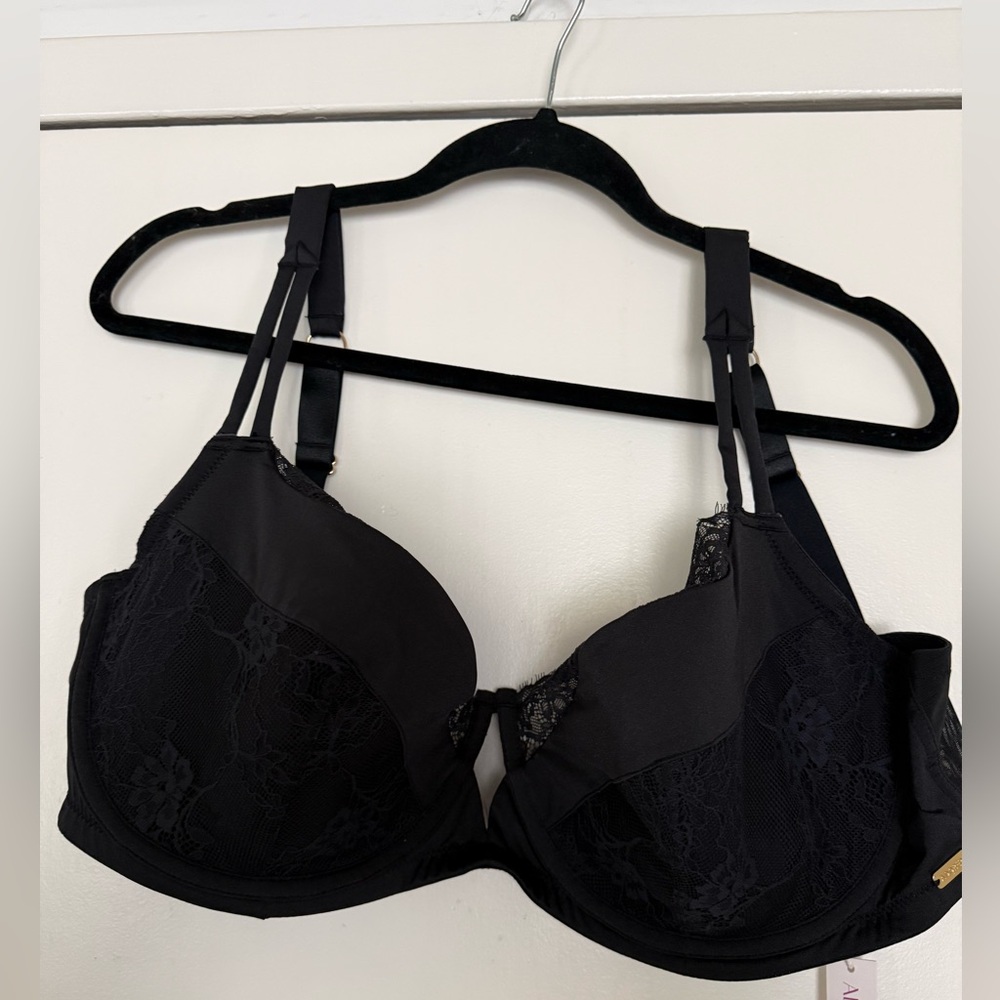 Adore Me Black Lace Underwire Bra 38G New with tags